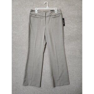 Apt 9 Maxwell Dress Pants Womens 10 Oxford Taupe Wide Leg Career NEW